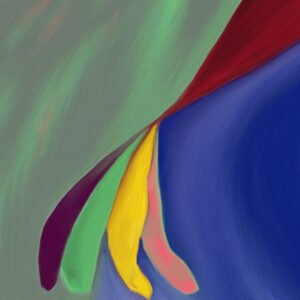 "April 2023" digital painting, 36 x 36 in max (92 x 92 cm max), 2023