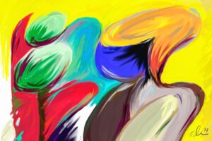 "Harambe" digital painting, 60 x 40 in max (153 x 102 cm max), 2017