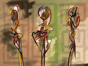 "Kuba Matisse" digital painting, 48 x 36 in max (122 x 92 cm max), 2017