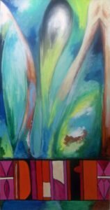 "Damned Earth" acrylics on board, 24 x 48 in (61 x 122 cm), 2006