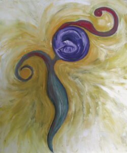 "Element" acrylics on canvas, 16 x 20 in (40 x 50 cm), 2001