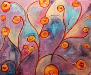 "Garden" acrylics on canvas, 20 x 16 in (50 x 40 cm), 2007