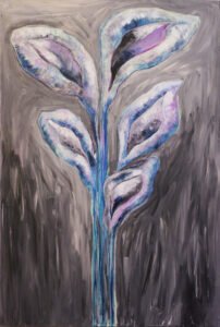 "Greyer Than Seattle" acrylics on canvas, 24 x 36 in (61 x 92 cm), 2011