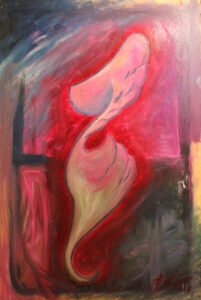 "Ladybird" oils + acrylics on canvas, 24 x 36 in (61 x 91 cm), 2004