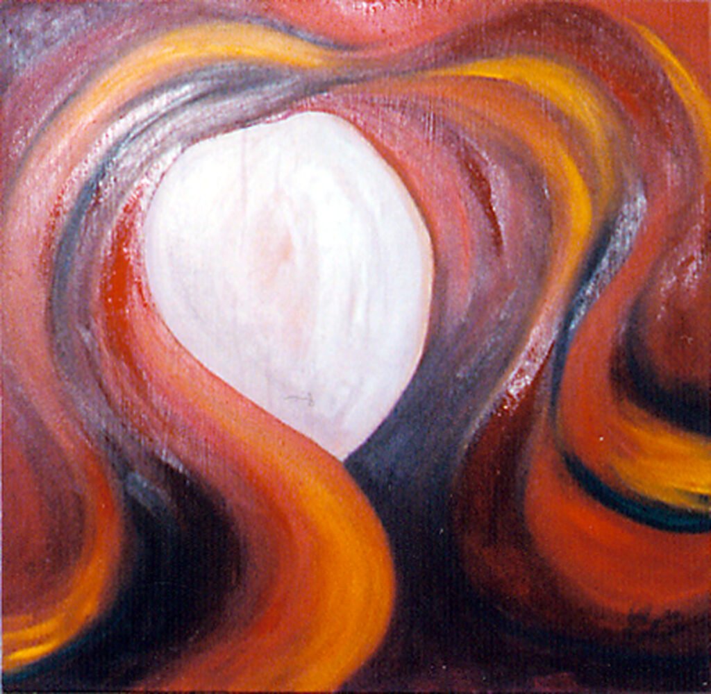 "Redhead" oil on board, 24 x 24 in (61 x 61 cm), 1999