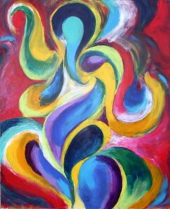"Shiva" acrylics on board, 16 x 20 in (40 x 50 cm), 2006